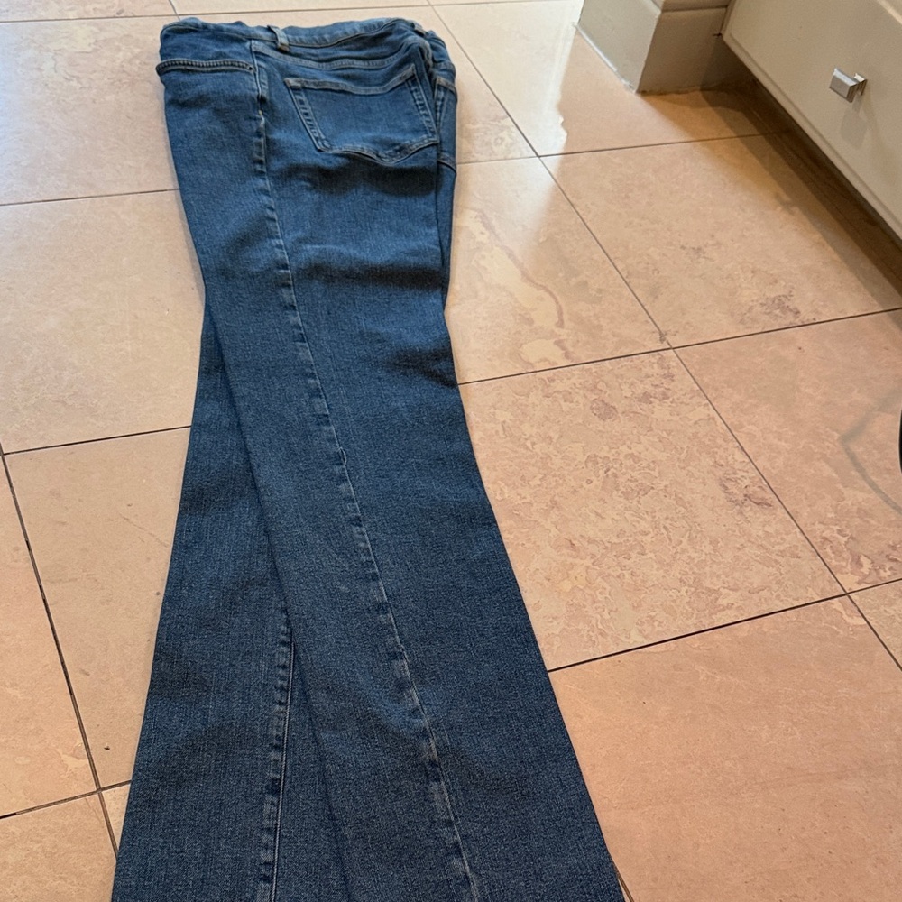 Massimo Dutti Dark Blue Flare Jeans